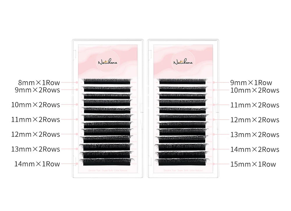 NATUHANA 3D W Shape Lashes Premade Volume Fan Lash Extensions Natural W Style Lashes Faux Mink Individual Lashes Makeup(2.0)