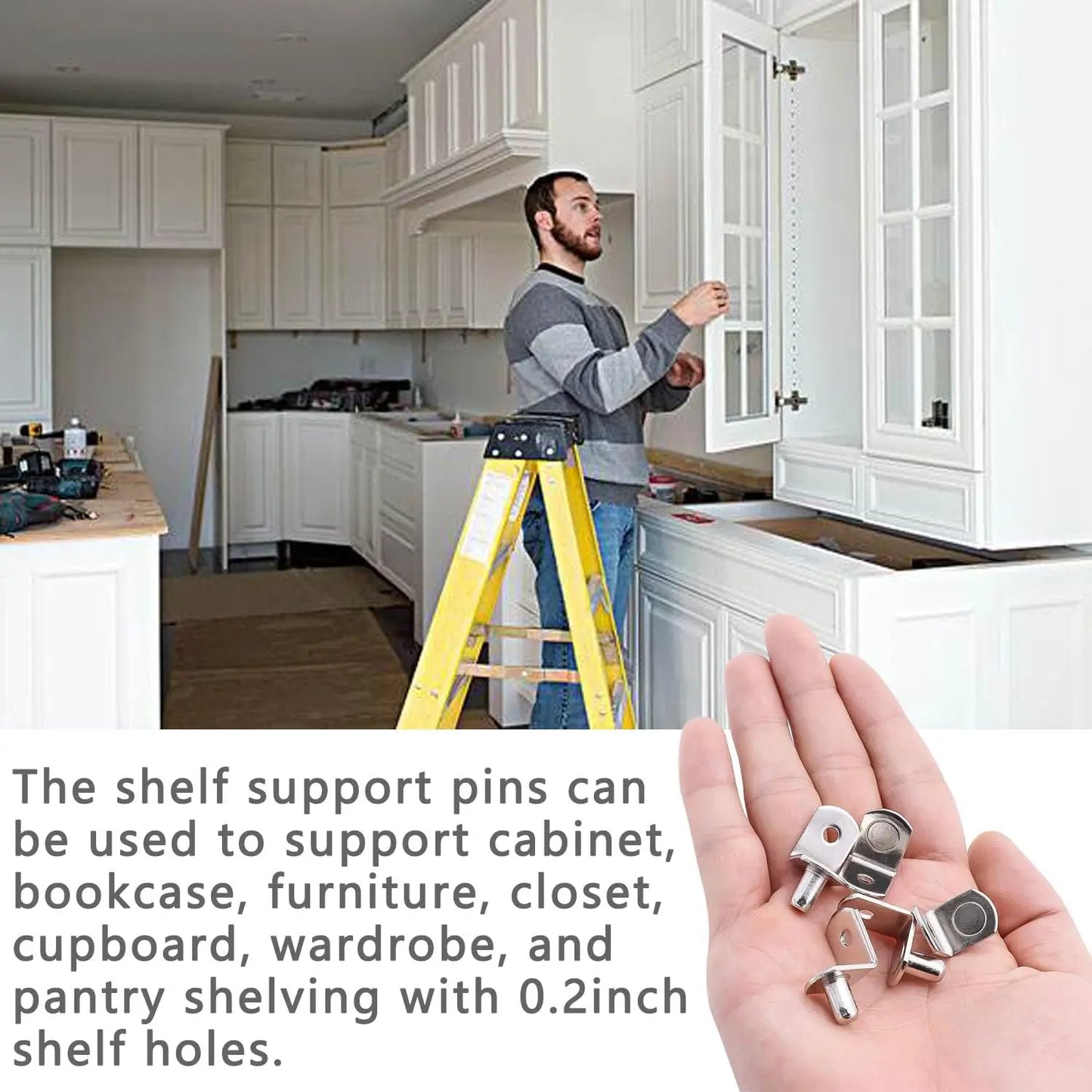 10/20Pcs Shelf Brackets Support Studs Pegs 5mm Metal Pin Shelves Seperator Furniture Shelf Wall Mount Bracket Holder For Cabinet