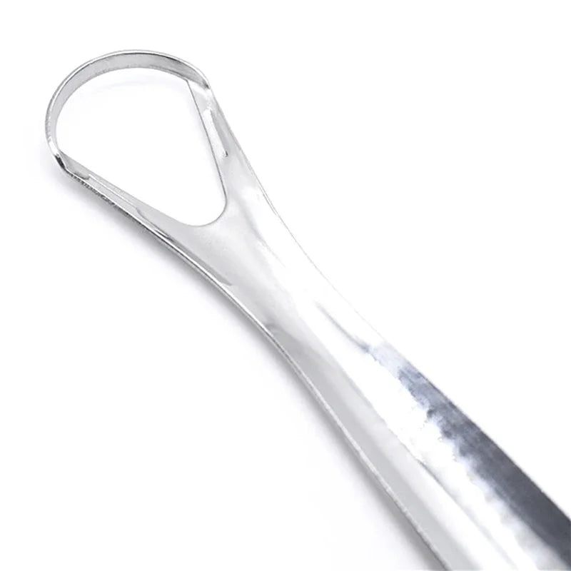 High Quality Stainless Steel Tongue Scraper Cleaner Fresh Breath Cleaning Coated Tongue Toothbrush Oral Hygiene Care Tools