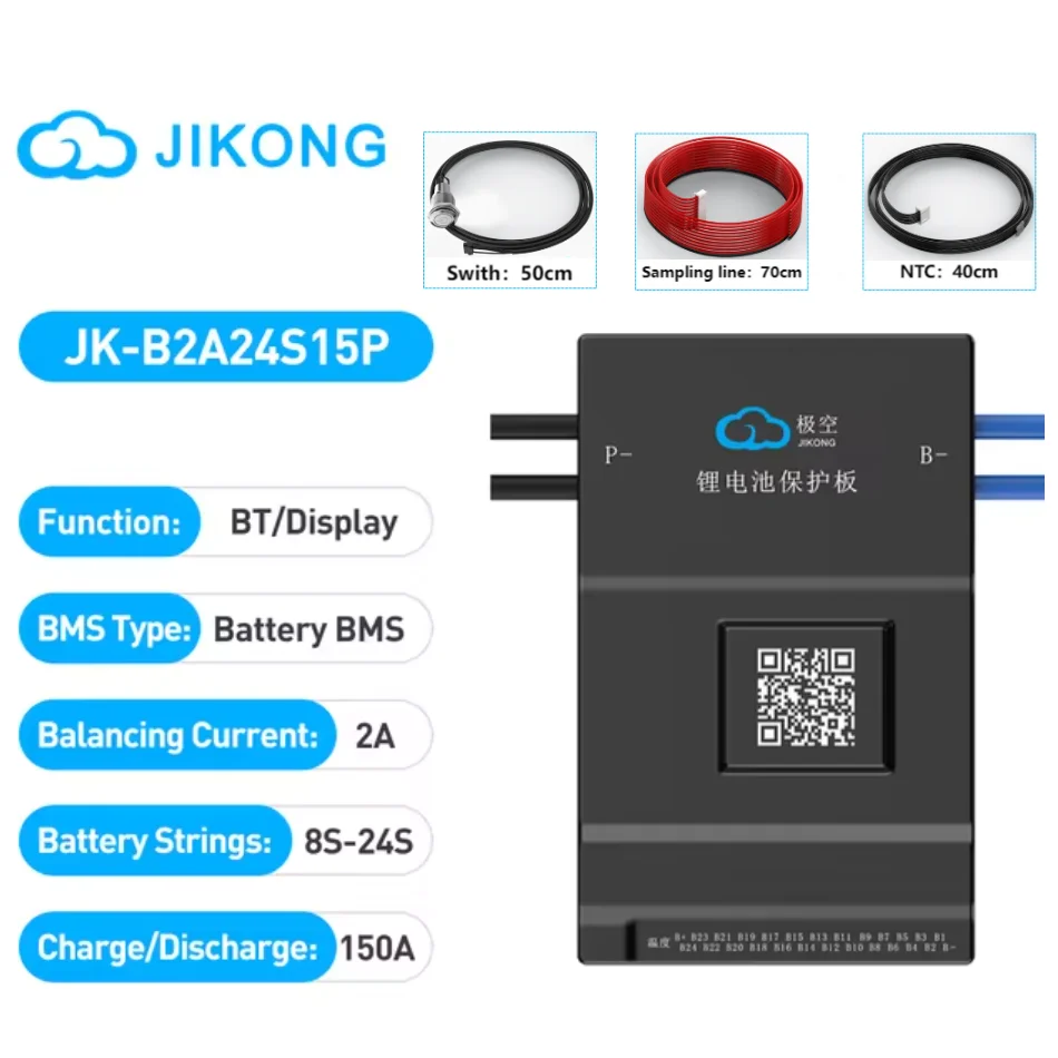 JK BMS 60A 100A 150A 200A 300A Active Balance Bms 4S 8S 16S 20S 24S JIKONG Smart Bms 12V 24V 48V 72V Lifepo4 Li-Ion Lto Battery