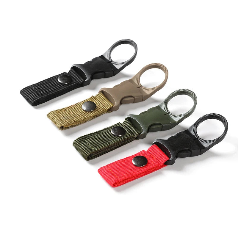 14/2/1pcs Portable Webbing Buckle Hook Water Bottle Clip Durable Nylon With Safety Multi-Color Buckle For Camping Hunting Sports