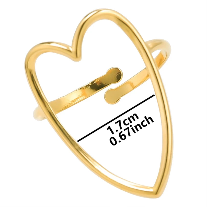 6pcs/lot Wholesale Various Chunky Rings Real Gold Plated Love Abstract DIY Shell Star Sun Bat Shaped Rings Women Jewelry Gifts