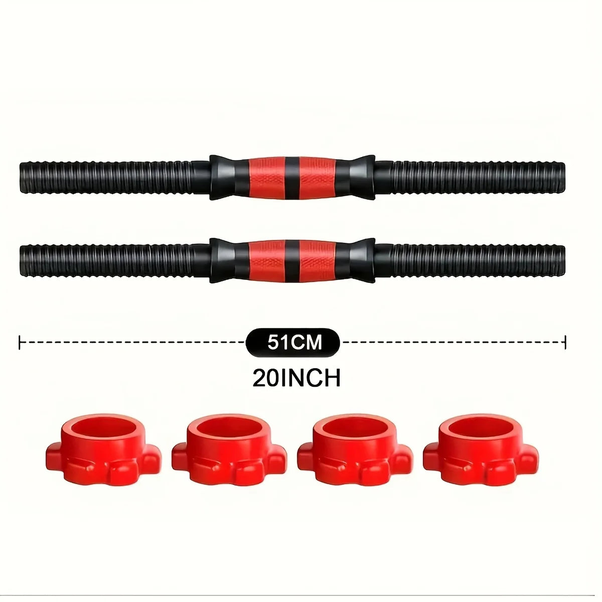 Dumbbell Rod Connectors Set,Universal Dumbbell Handle Fix, Excludes Weight Plates - Ideal for Gym Enthusiasts & Weightlifters