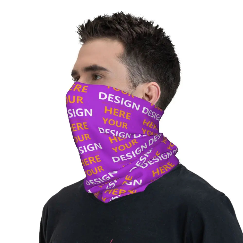Custom Your Design Here Winter Headband Neck Warmer Ski Hunting Tube Scarf Personalized Customized Logo Face Bandana Gaiter