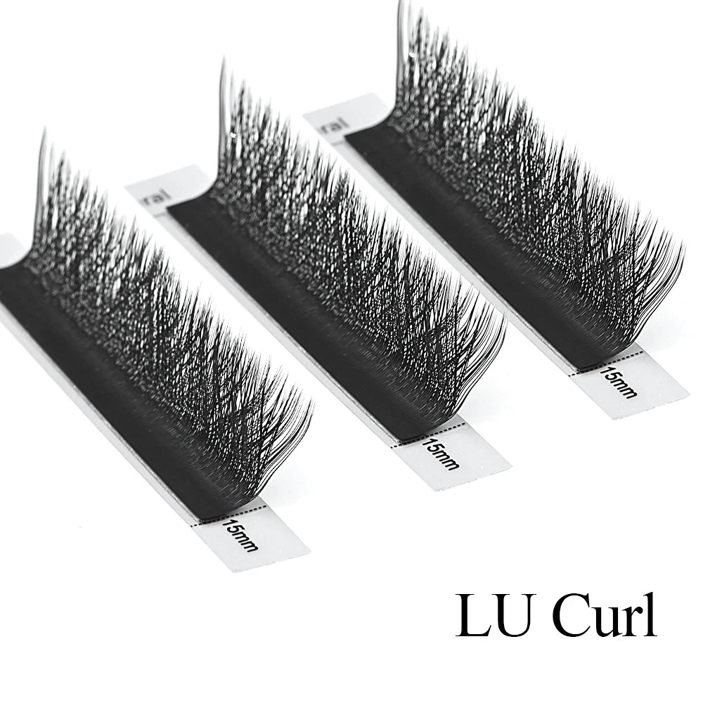 NAGARAKU 3D W Shape Natural Soft Light Hand Woven Fans Automatic Flower False Eyelashes Extensions