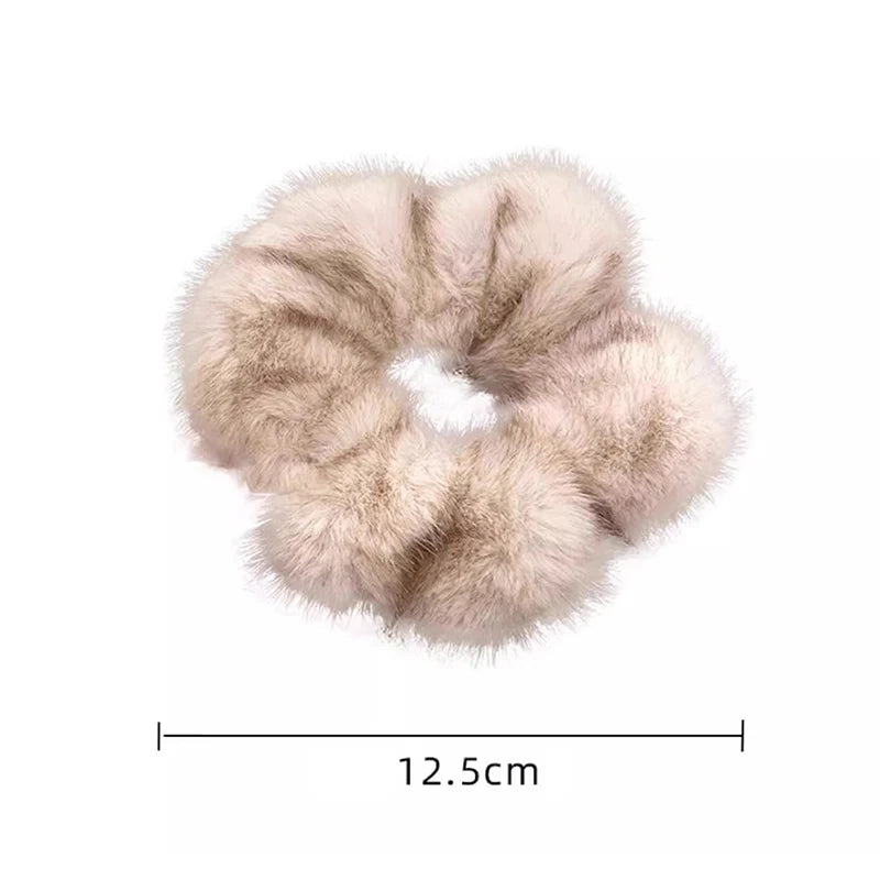 Autumn Winter Versatile Plush Hair Rope For Women Exquisite Simulation Mink Headband Scrunchies Fashion Hair Accessories Gifts