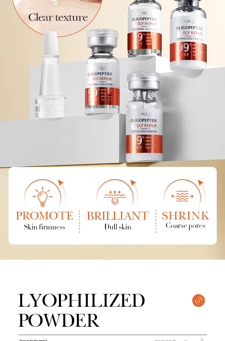BIOAOUA Oligopeptide Face Freeze-dried Powder Set Sensitive Skin Moisturizing and Smoothing Hyaluronic Acid Essence