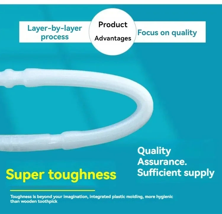 100/200/400/1000pcs Toothpick Brush Boxed Plastic Toothpick Disposable Household Interdental Brush Teeth Picking Dental Floss