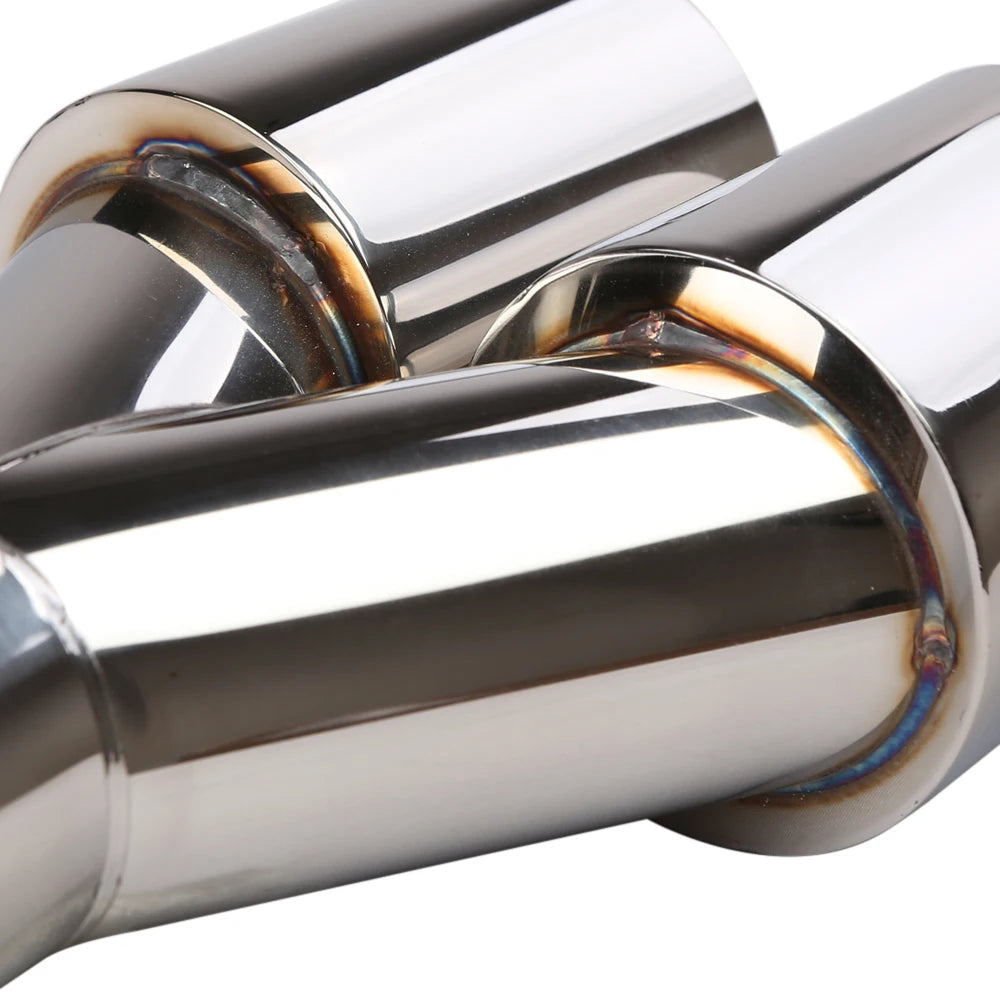Car Stainless Steel Muffler Tip Y Shape Double Exit Exhaust Pipe Mufflers Universal Fits Exhaust Pipes with a Diameter of 63mm