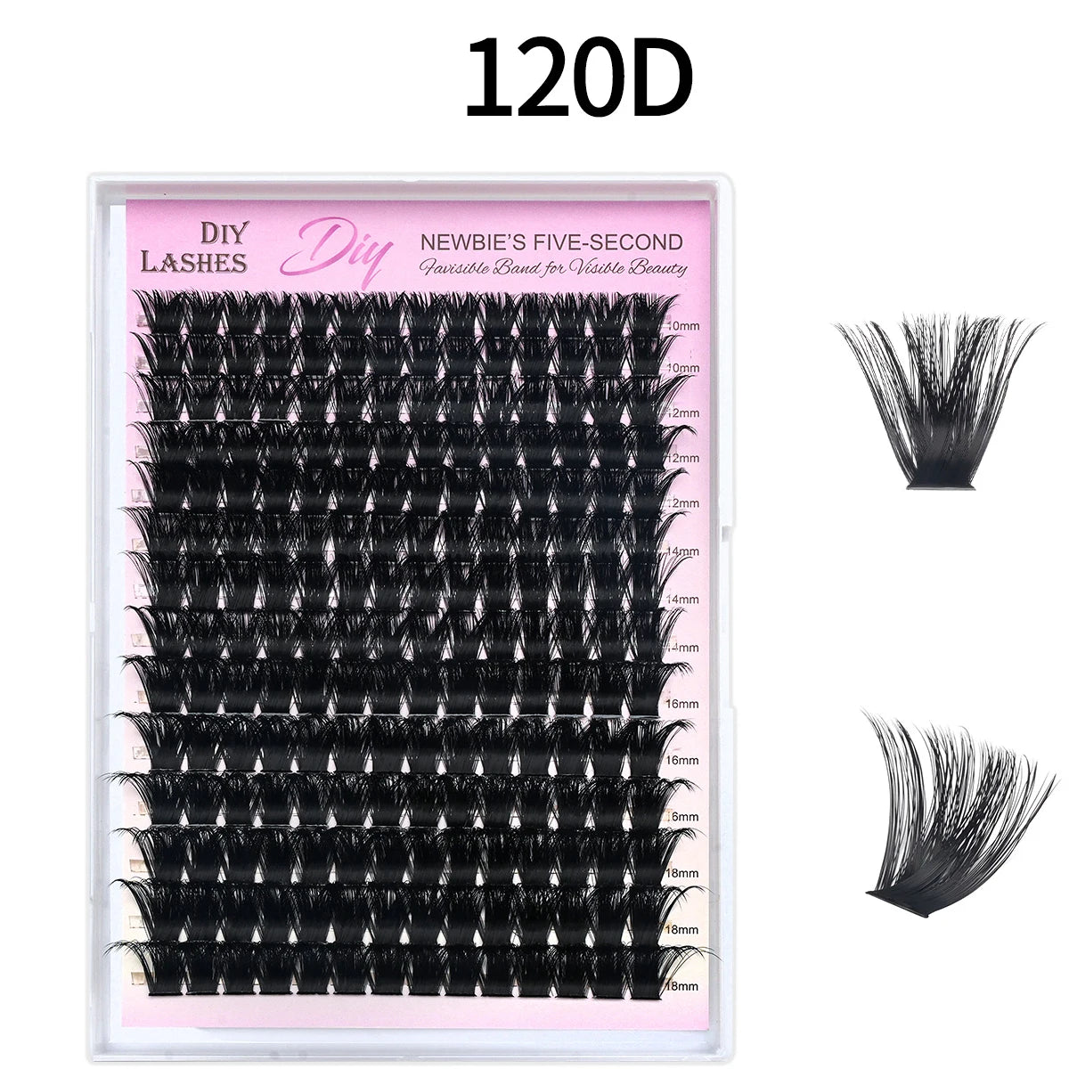 14 Rows of Natural Russian Curly Mink Eyelashes 100D-200D Natural Thick Eyelash Clusters D Personal Eyelashes DIY Eyelash Extens