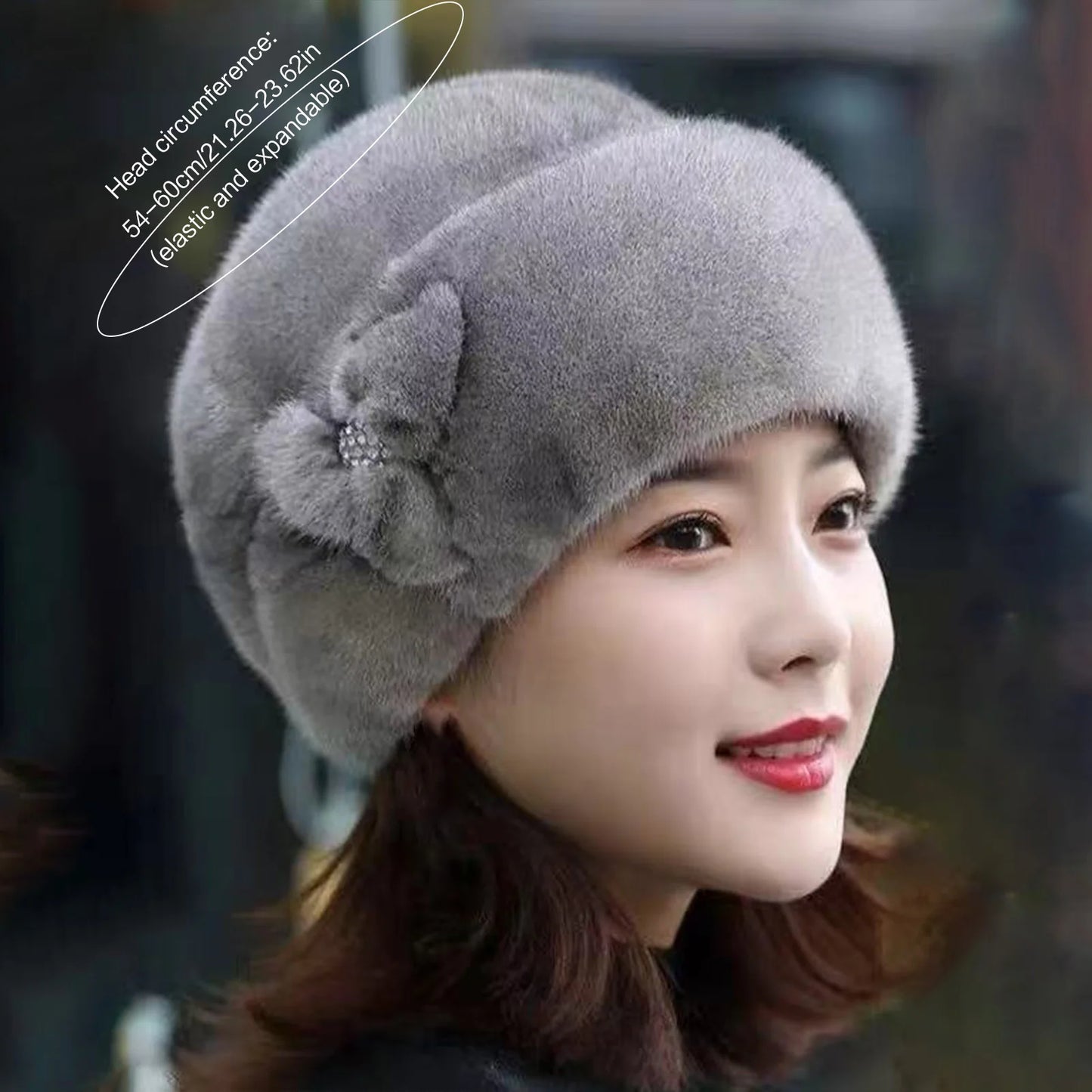 Winter Hat for Women Elastic Beanie Warm Thermal Cap for Middle Aged and Elderly Outdoor Activities Warmer