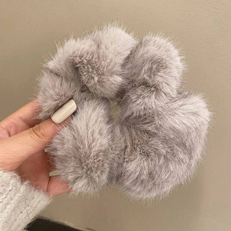 Autumn Winter Versatile Plush Hair Rope For Women Exquisite Simulation Mink Headband Scrunchies Fashion Hair Accessories Gifts
