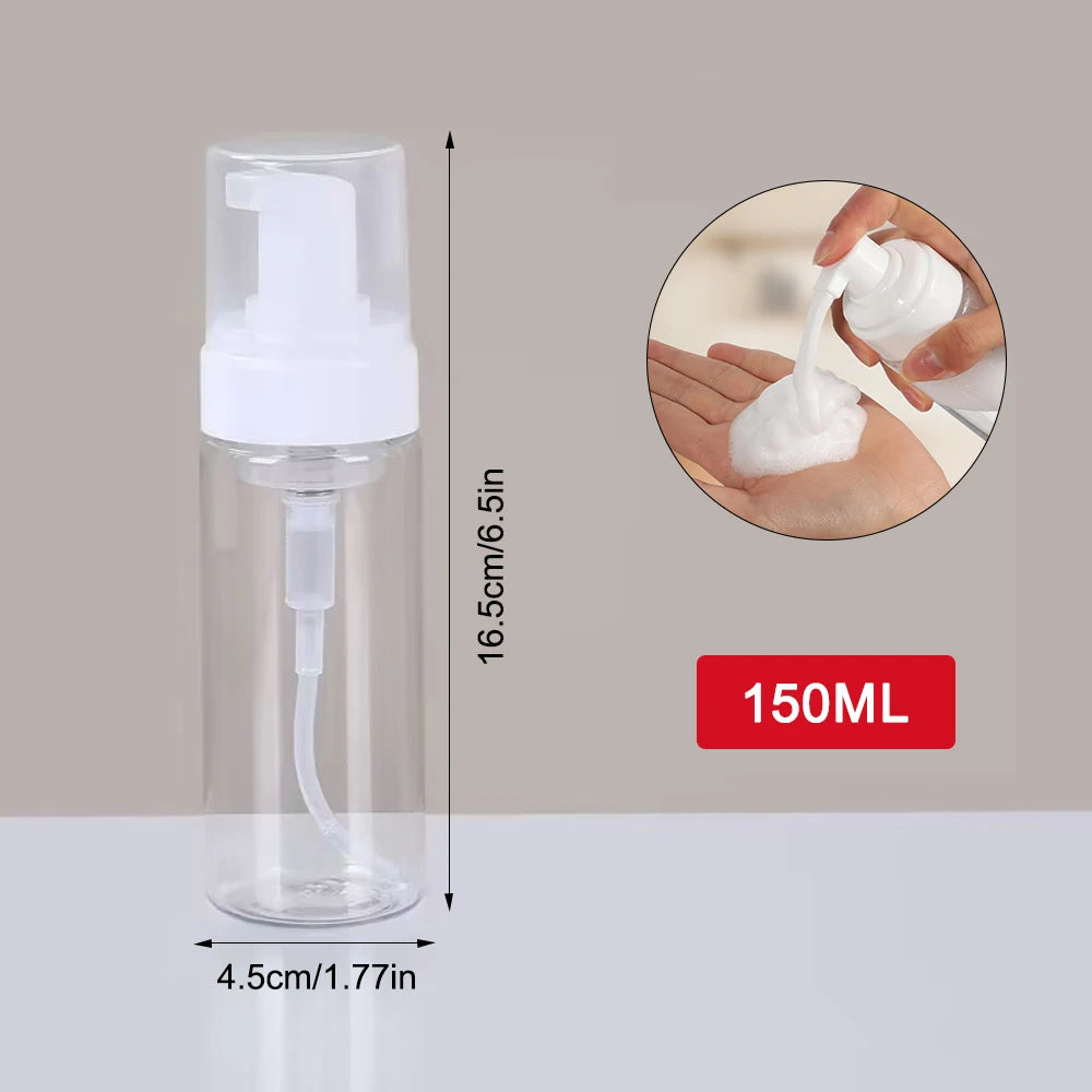 100/150/200ml Plastic Foam Pump Bottle Empty Face Eyelashes Cosmetic Bottle Cleaner Soap Dispenser Foam Bottle