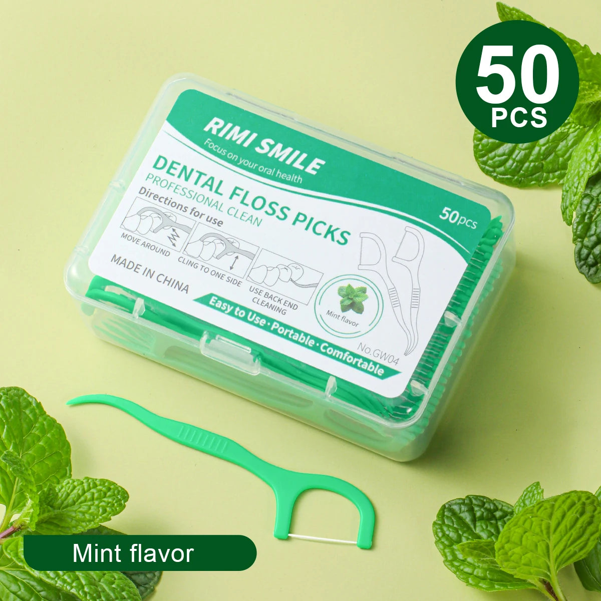 1000/500/300/150/50PCS Peppermint Dental Floss, Super Strong Tooth Cleaner, Portable Travel Teeth Care, Value for Money Set