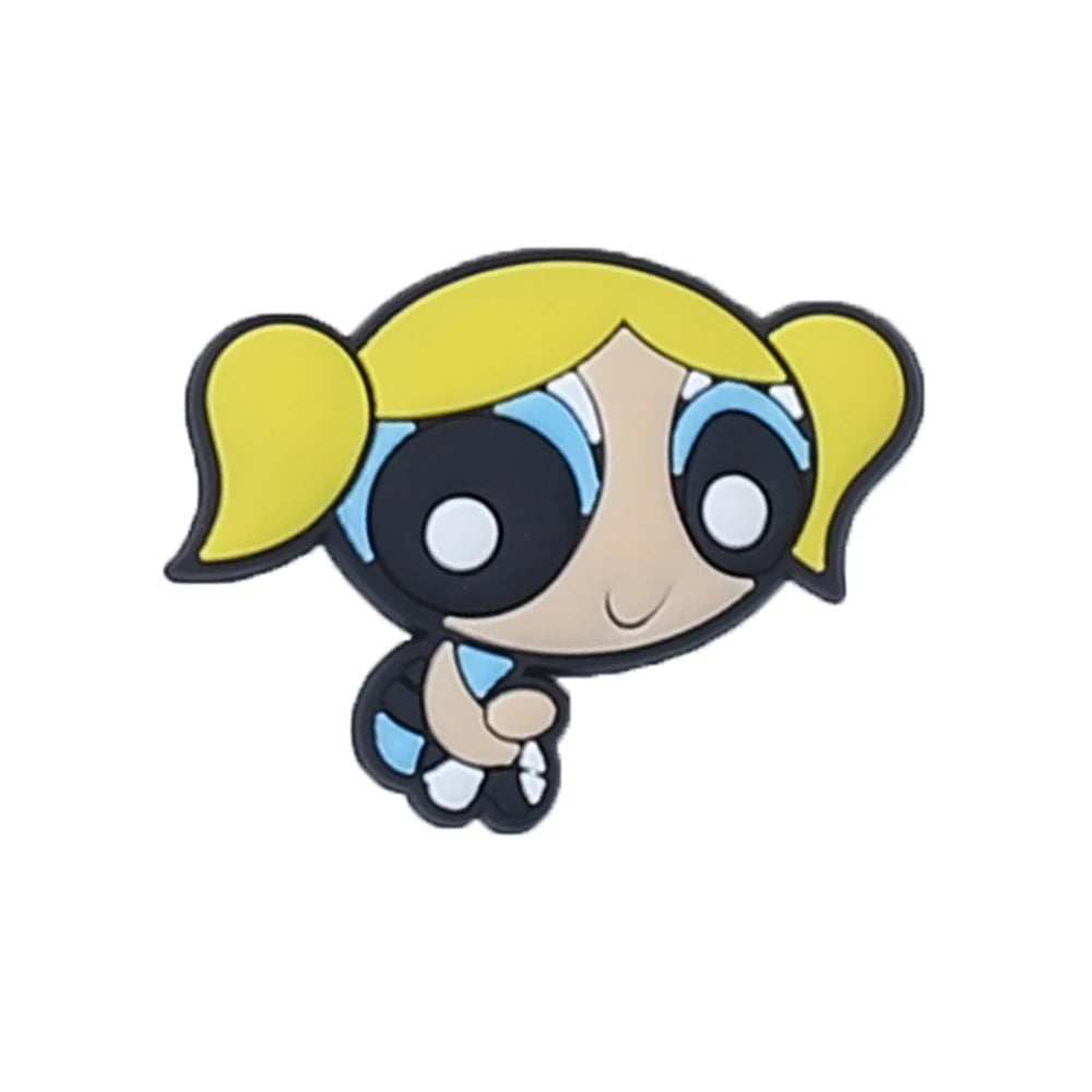 1-100pcs Hot Sales Potdemiel Cartoon Flying Girl Series PVC Shoe Charms Accessories DIY Sandal Wristbands Decorations Party Gift