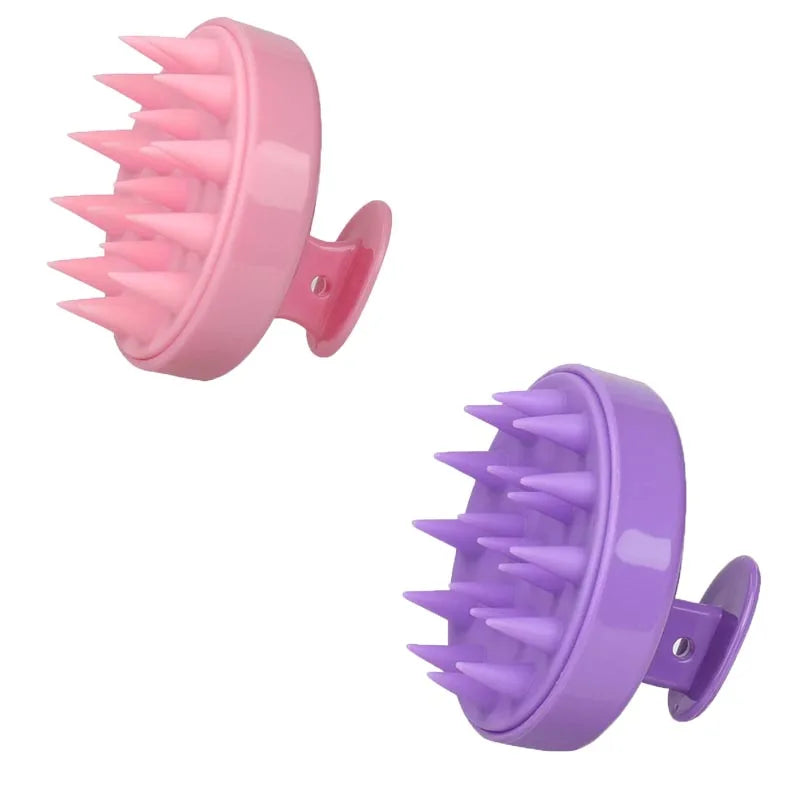 Silicone Shampoo Brush Head Scalp Massage Comb Hair Washing Comb Body Massage Brush Bath Shower Brush Salon Hairdressing Tool