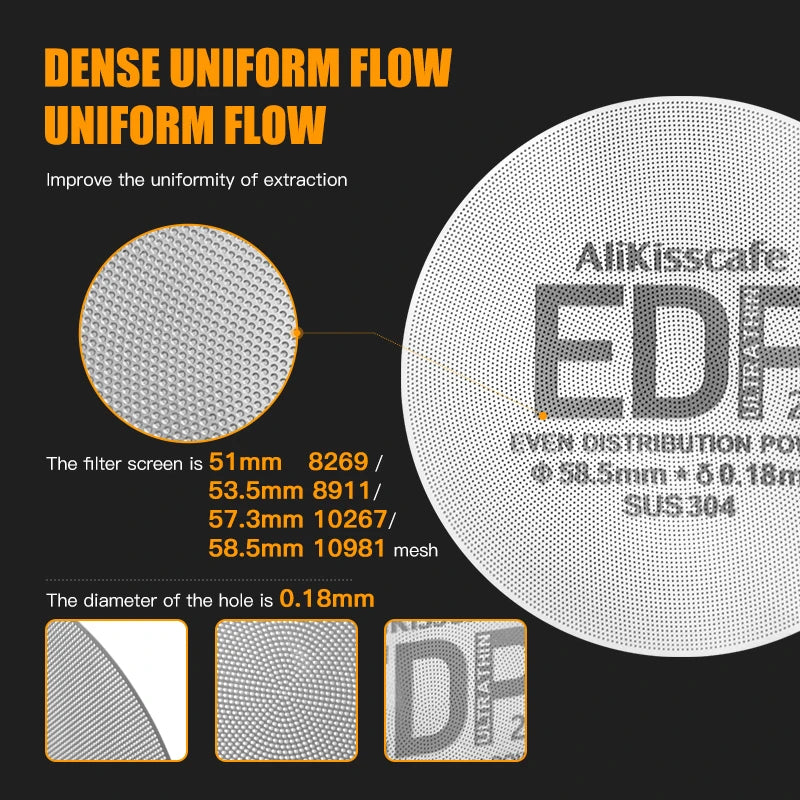 Alikisscafe Coffee Puck Screen Magnetic Espresso Filter 49.5mm 51mm 53.5mm 57.3mm 58.5mm Barista Portafilter Accessories Tools