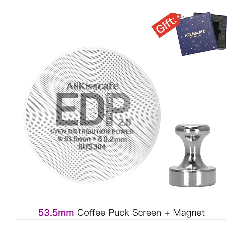 Alikisscafe Coffee Puck Screen Magnetic Espresso Filter 49.5mm 51mm 53.5mm 57.3mm 58.5mm Barista Portafilter Accessories Tools
