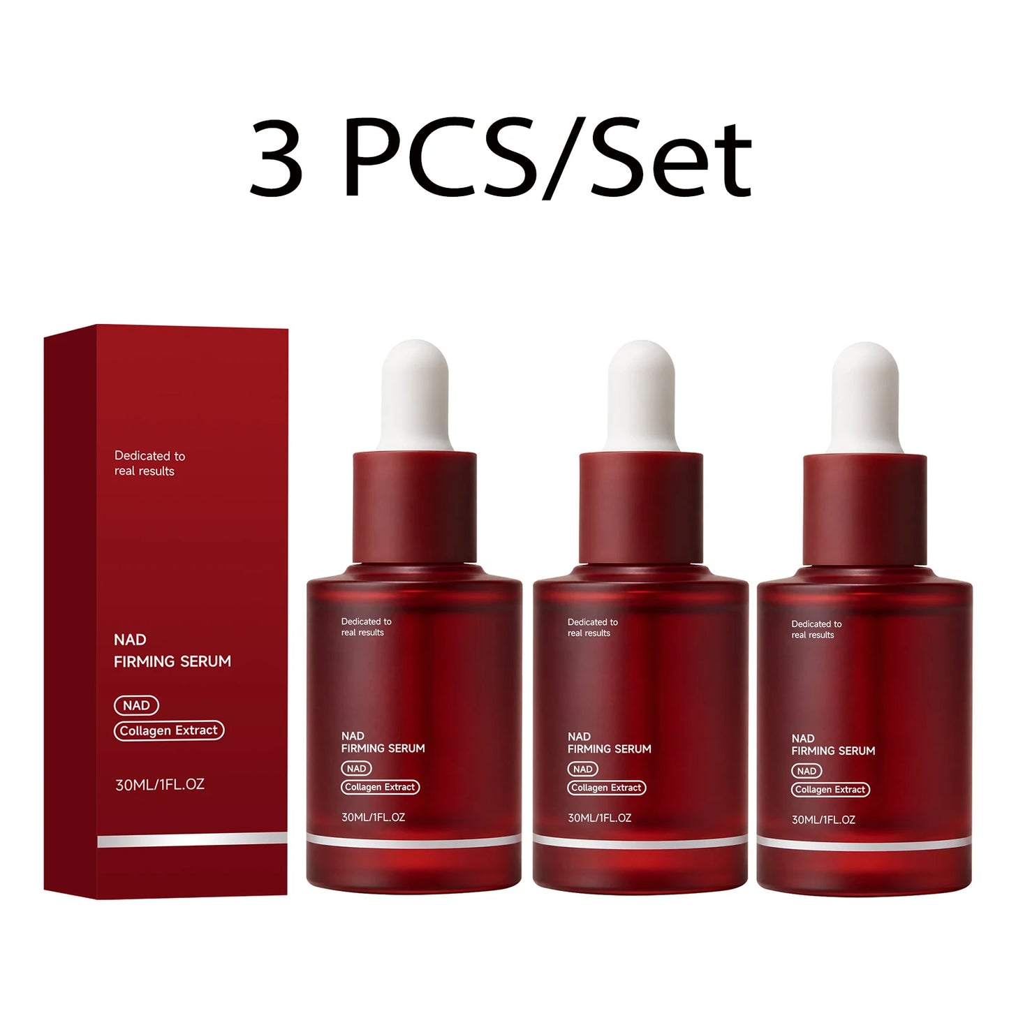 Collagen Firming Face Serum with NAD Boosting Look Skin Elasticity Smooth Fine Lines Hydrating Makeup Base Daily Use 30ml