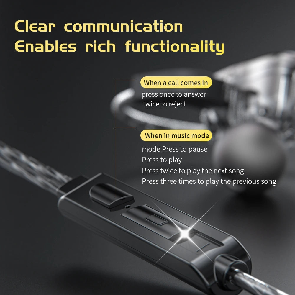 QKZ AK6 Ares EDX PRO 1DD Dynamic Earphones HIFI Music Sport Earbuds In Ear Earphones Sport Noise Cancelling Headset EDXPRO DQ6 Z