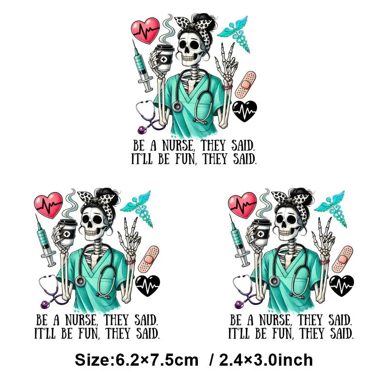 "Halloween is a Life Style"Patch Stickers Iron On Transfers for Clothing Iron Halloween Ghosts Stickers Fusible Applique Badge