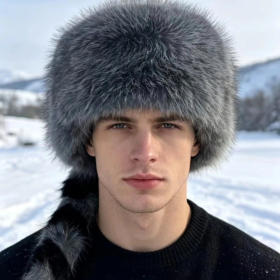 Men's Winter Hat, Windproof and Warm Ski Ear Protection Hat, Lightweight and Warm with Fleece Lining, Suitable for Skiing, Hiking, and Everyday Cold Weather - Winter Accessory, a Must-Have for Skiing