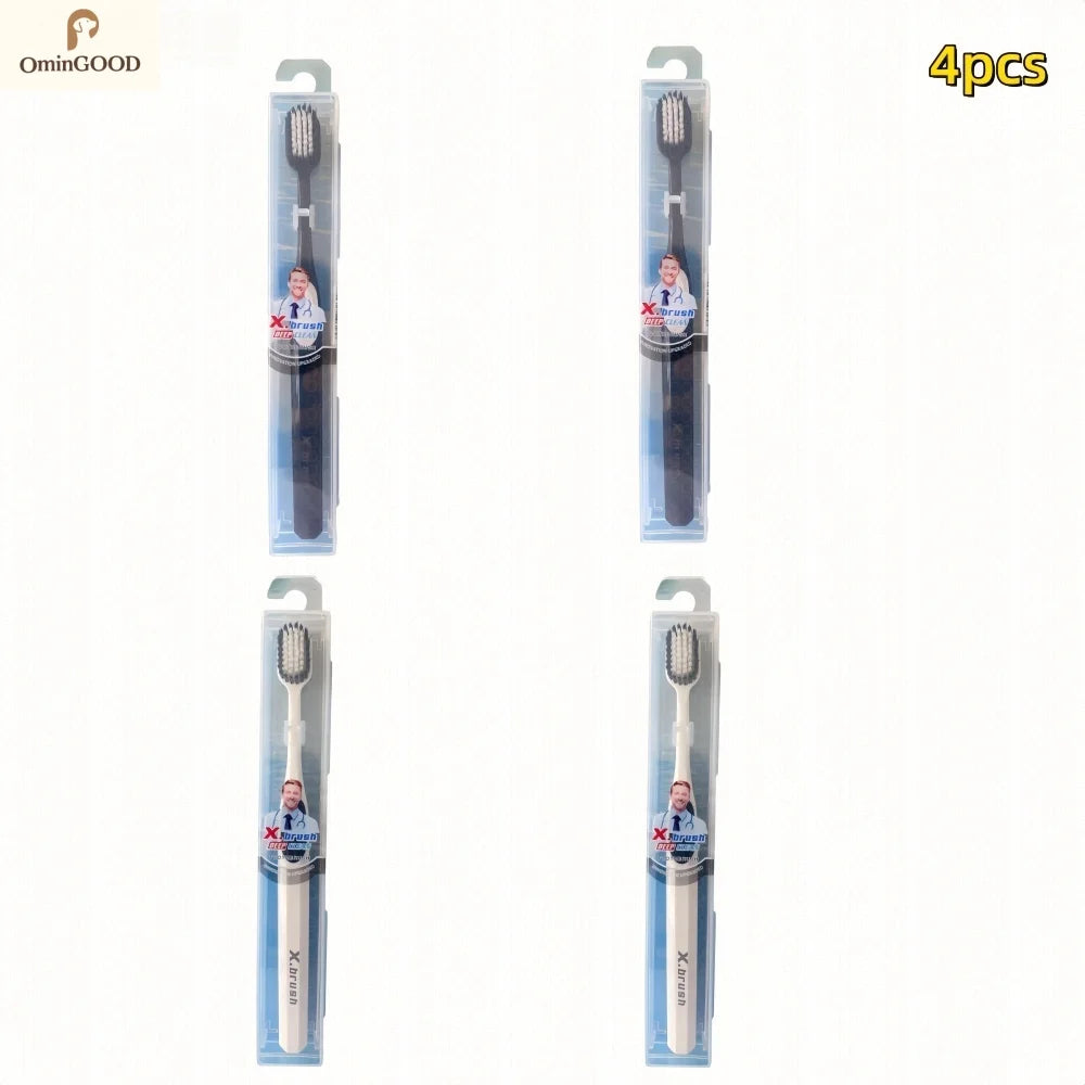 2-12PCS Soft Toothbrush Deep Cleaning Oral Hygiene Silicone Bristles Toothbrush Gentle For Gums Ultra Fine Adult Dental Brush