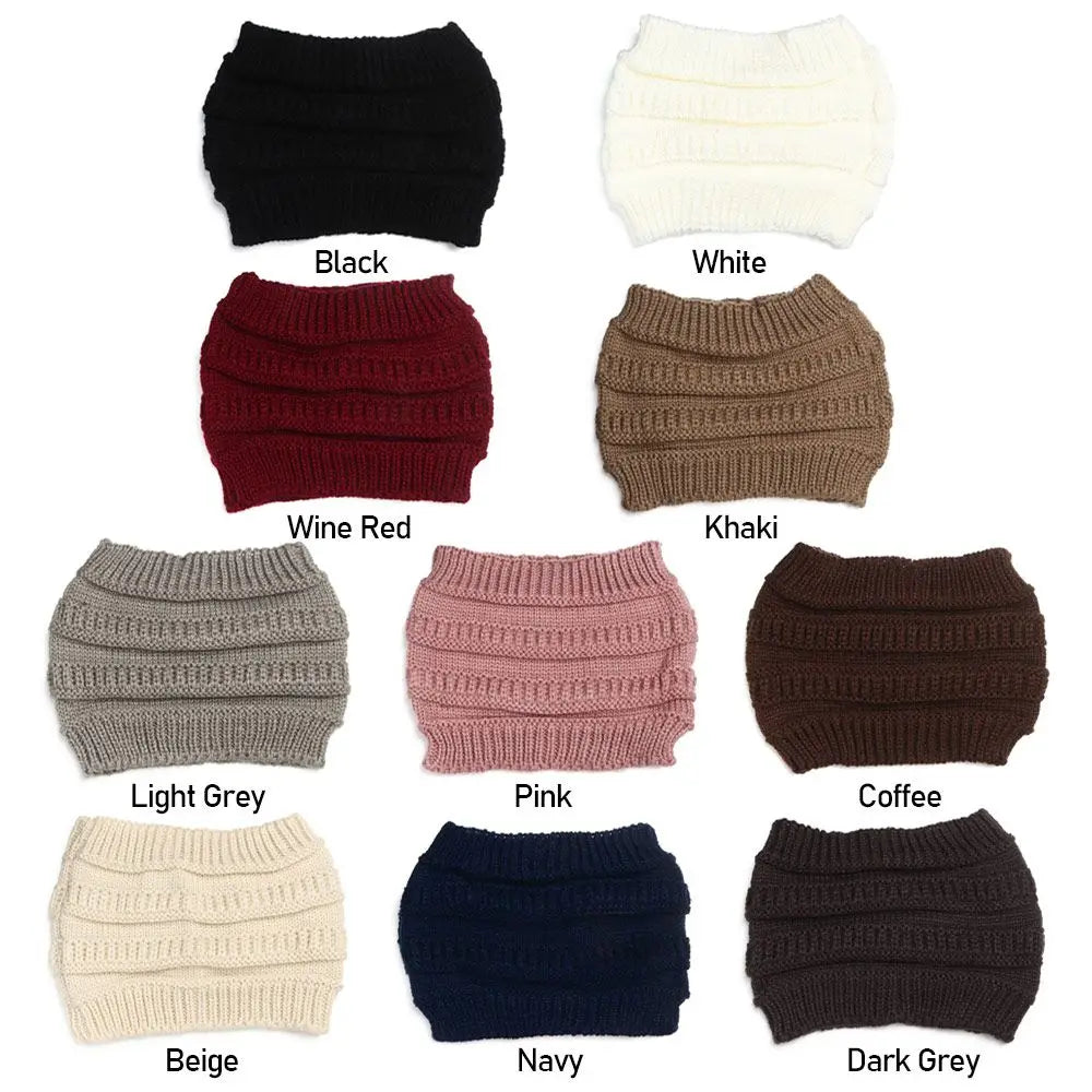 1Pcs Women Girl Autumn Winter Hair Accessories Headwraps Headwear Ponytail Beanie Hat Ear Warmer Hair Band Knitting Headband