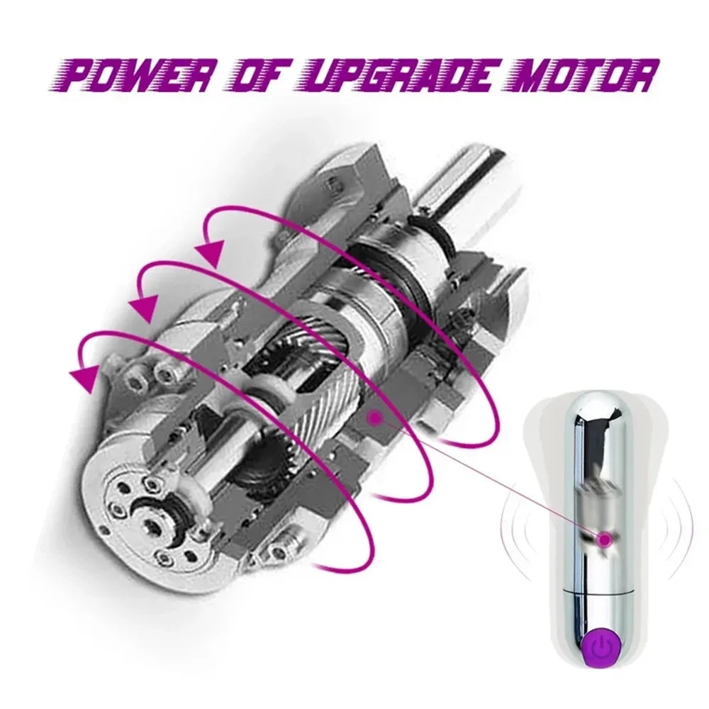 Bullet Head Masturbator Female 10 Speed Control Mini Vibrator Powerful Rechargeable Clitoris G-Spot Massage Toy Adult Toys