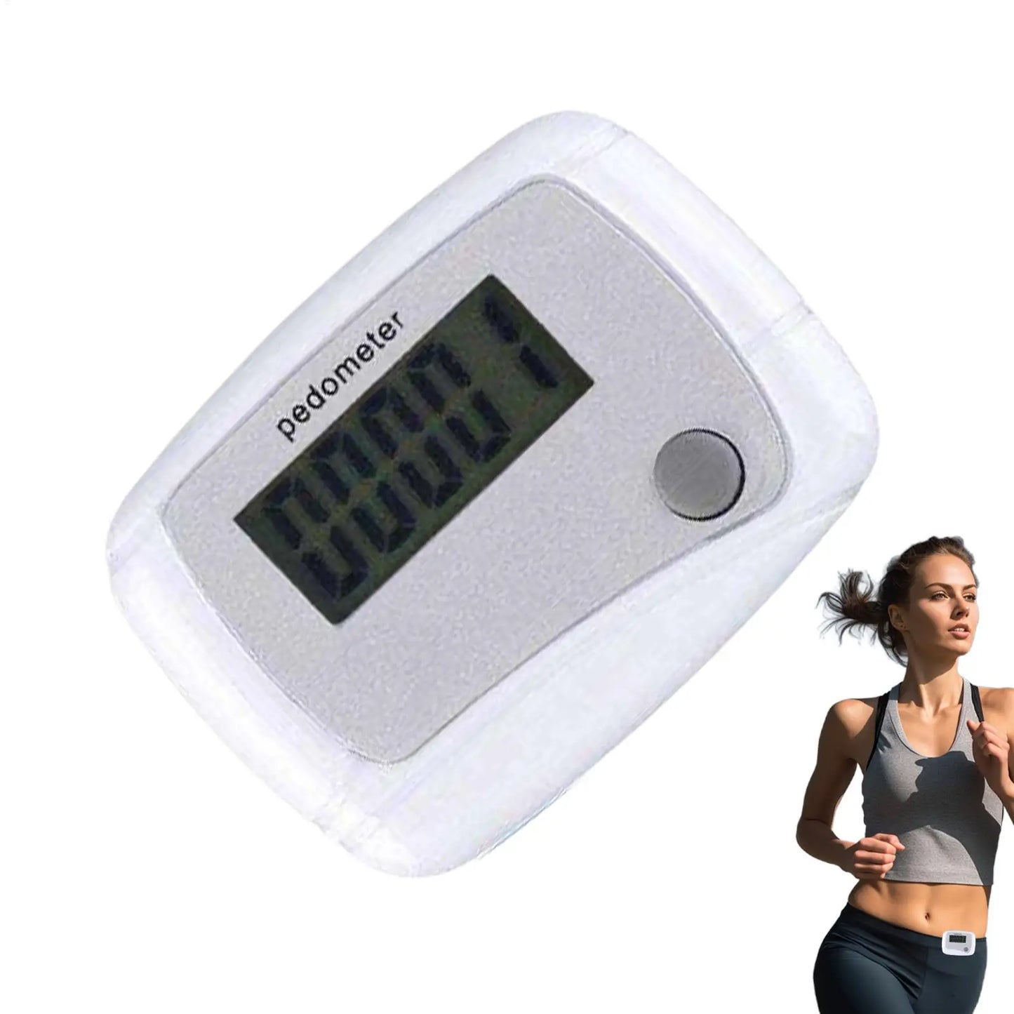 Digital LCD Pedometer with Clip Walking Running Step Counter Step Mini Step Meter for Outdoor Jogging Training Walking