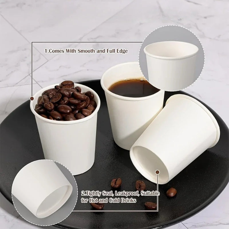 50/100/200PCS Disposable Tasting Cup One Mouthful Cup Supermarket Office  Hotel Party Snacks Coffee Drinks Candies Mouthwash
