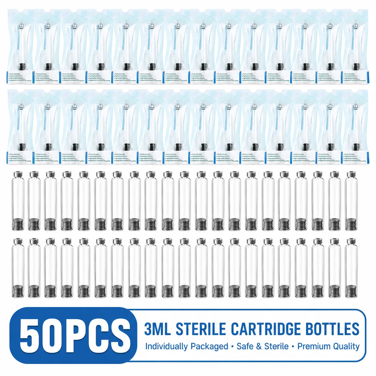 3ml Sterile Cartridge Bottle Individually Packaged Disposable Injection Pen Cartridge Vial for Injector Device Sterile Sealed