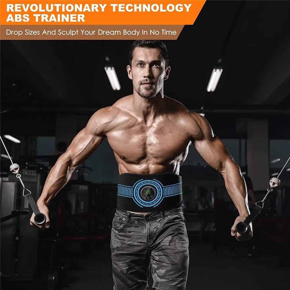 Intelligent EMS Belt Massage Set Full Body Muscle Stimulation Trainer Abdominal Fitness Device USB Charging Version