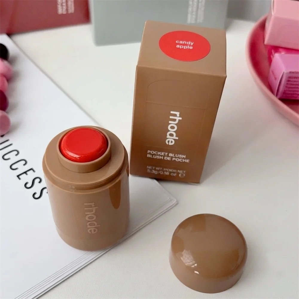 Rhode New Lip Stick Lip GlossesPocket Blush Lip Cheek Hydrating Glazing Mist Natural Rouge Powder Blush Cream Cheek Makeup Bag