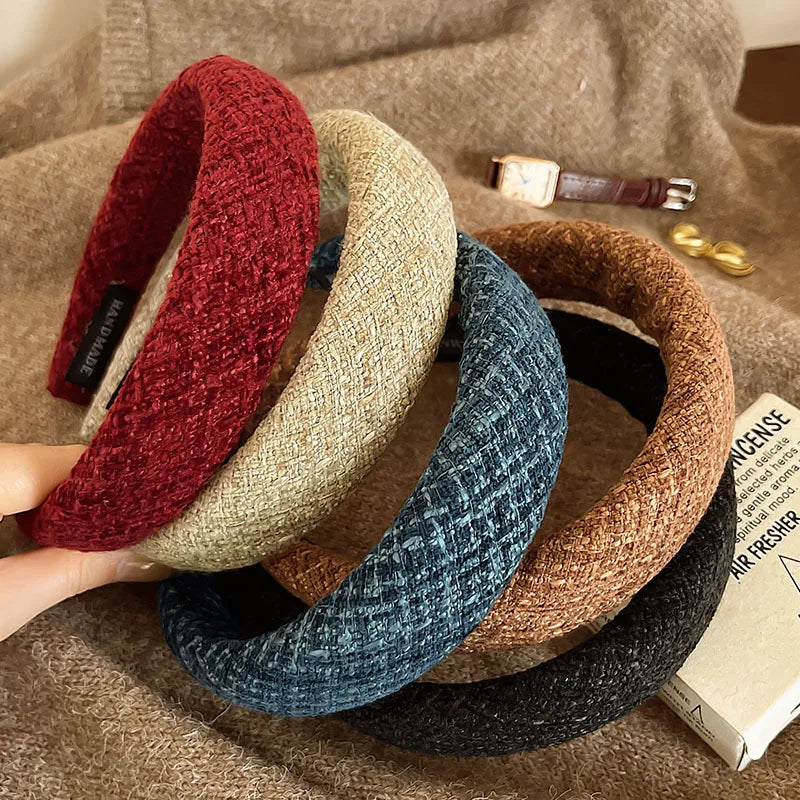 2026 Winter Korean Fashion Hairbands Headband Women Girls Scrunchies Hair Head Hoop Band Accessories Headdress Headwear Ornament