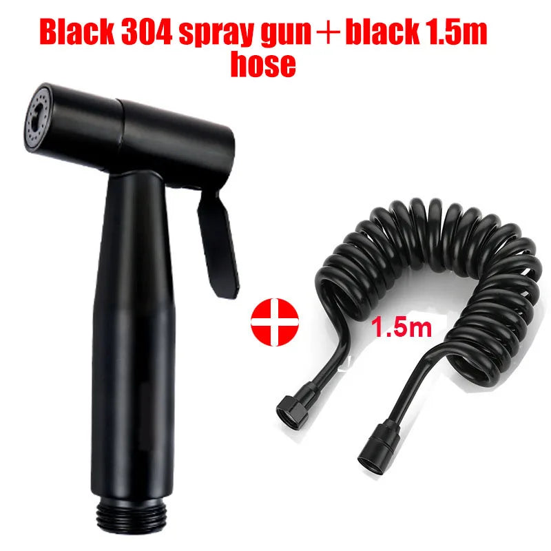 Personal Care Hand Held Spray Portable Bidet Toilet Sprayer Dual Control Angle Valve Stainless Steel Bathroom Accessories Bidets