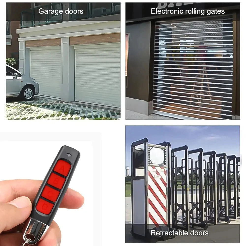 433MHz Cloning Remote Control RF Clone Copy Remote Control Garage Gate Door Opener Remote Key Duplicator for Home Safety