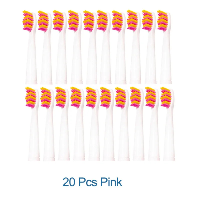 20 Pcs Replaceable Brush Heads Dupont Bristle Brush Refill for Seago/Fairywill Electric Toothbrush FW/SG 507/508/515/551/917/959