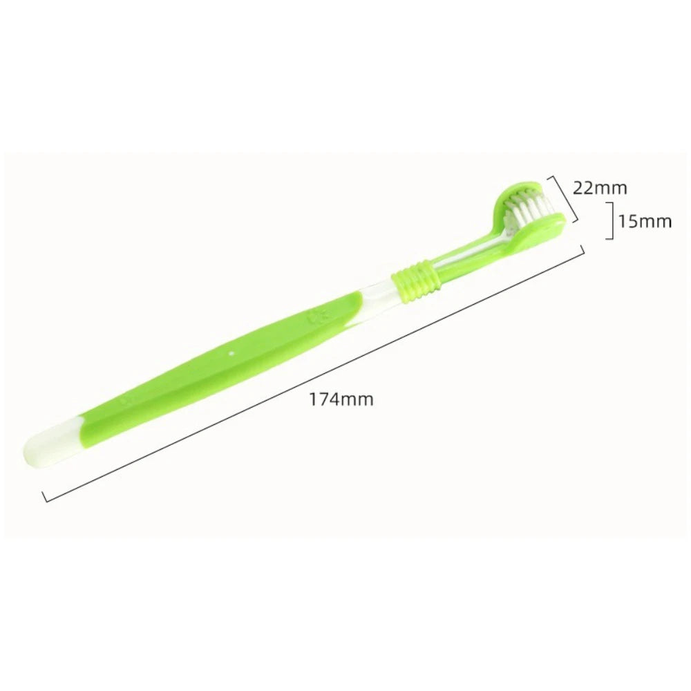3-Sided Pet Toothbrush Dog Plastic Toothbrush Removing Bad Breath Tartar Cleaning Mouth Pet Dental Care Cat Cleaning Mouth