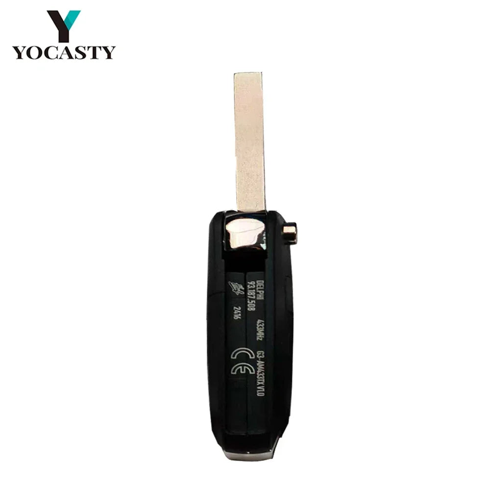 YOCASTY 736-743-A Remote Flip Car Key PCF7941A 433MHz 46 Chip 2 Buttons For Opel Vauxhall Corsa D G4 Astra H AH Zafira B Holden
