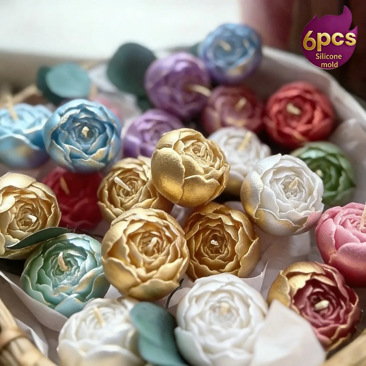 1 Piece 3D Elegant Rose Silicone Mold - Reusable Flexible Mold for Candles, Resin Art, Handmade Soap and Clay Making, Delicate Petal Design, Home Decoration, Valentine's Day Gift, Floral Shapes, Special Gift for Craft Enthusi
