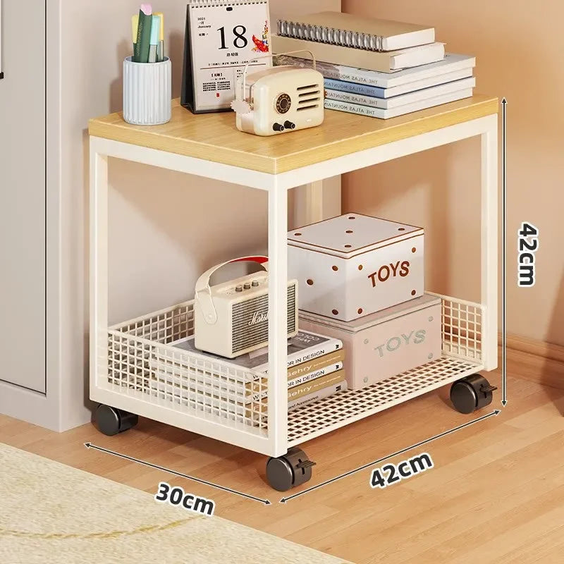 Movable Bedroom Bedside Cabinet Multifunctional Storage Rack Storage Nightstand Bedside Table Tiny Table
