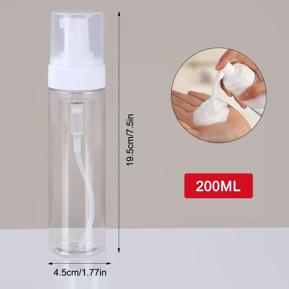 100/150/200ml Plastic Foam Pump Bottle Empty Face Eyelashes Cosmetic Bottle Cleaner Soap Dispenser Foam Bottle