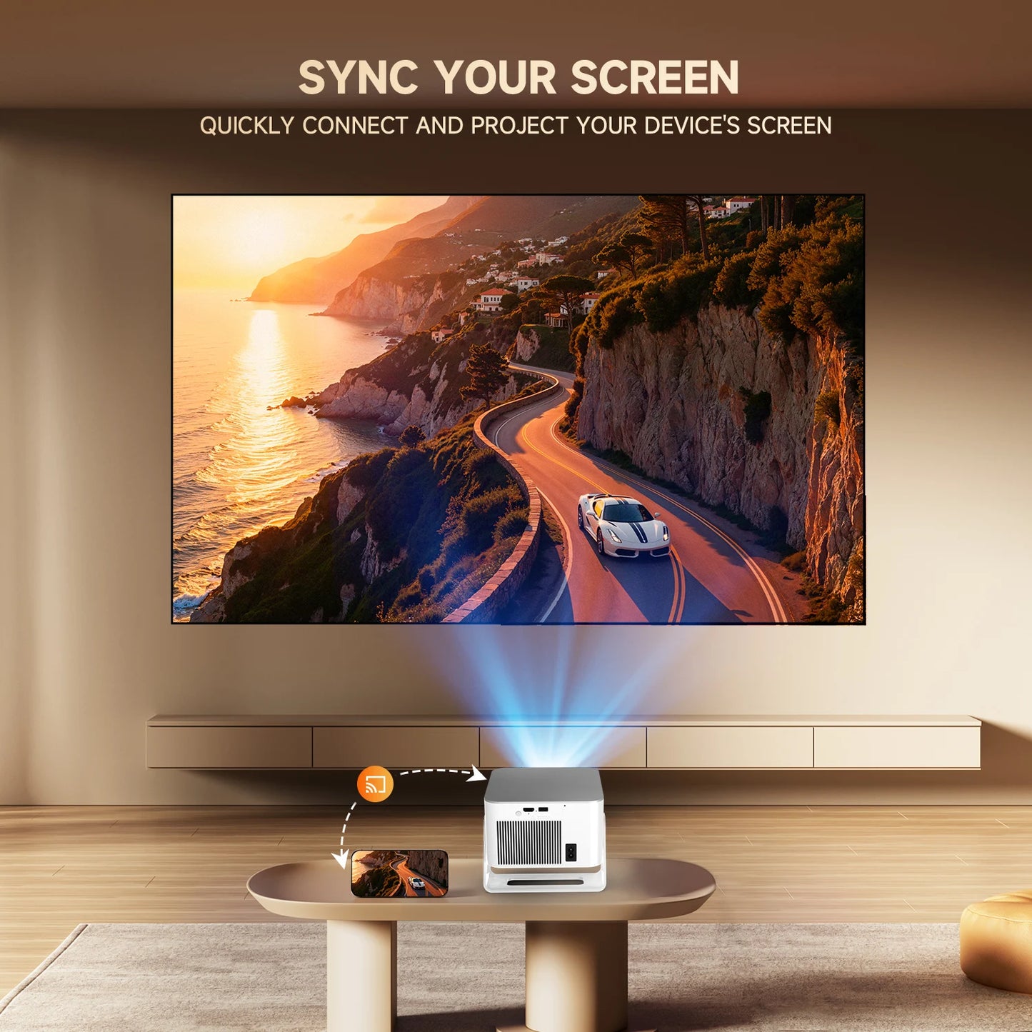 Magcubic Android 14 900ANSI Projector Auto Focus Native 1080P Support 8K With Wifi6 BT5.4 Portable Movie Outdoor HY350Max