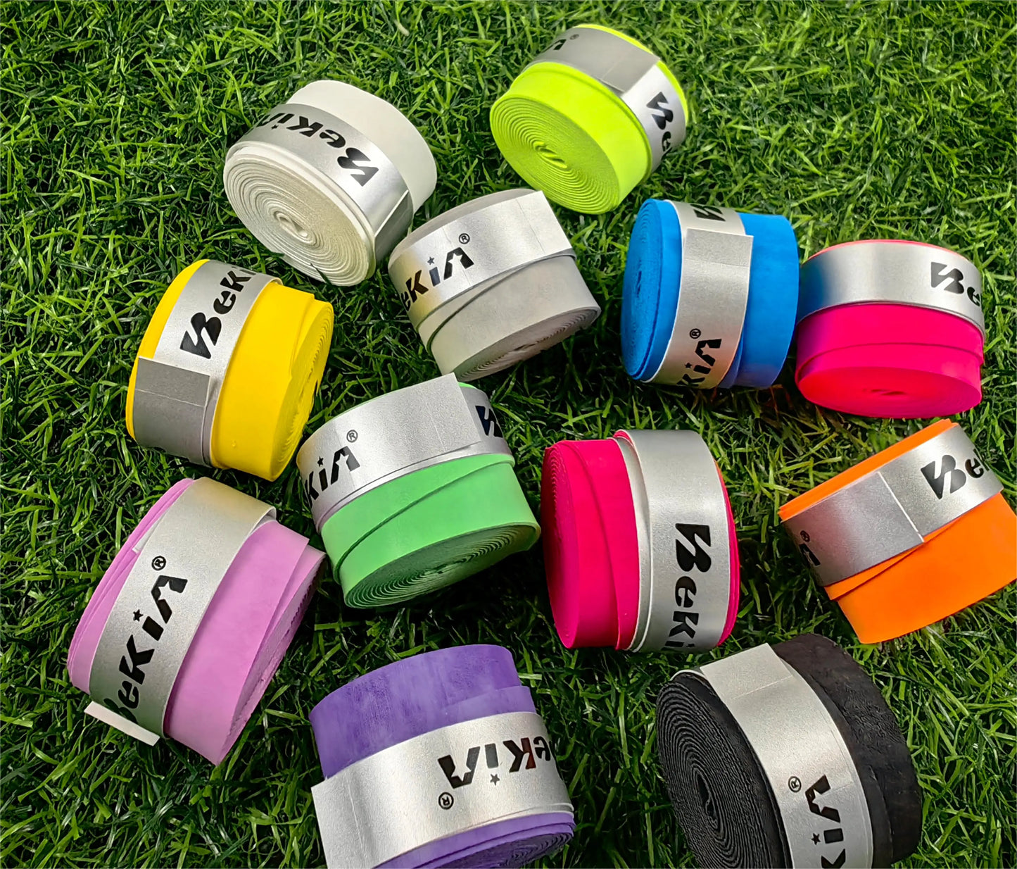 60pcs/Pack Dry Tennis Racket Grip Anti-skid Sweat Absorbed Wraps Taps Badminton Grips Racquet Vibration Overgrip Sweatband