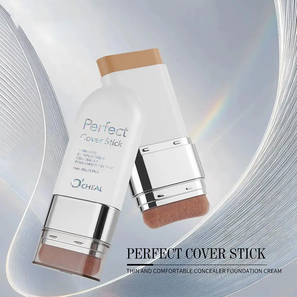 Upgrade O'CHEAL Perfect Cover Stick Thin And Comfortable Concealer Foundation Cream Stick Instant Natural Waterproof