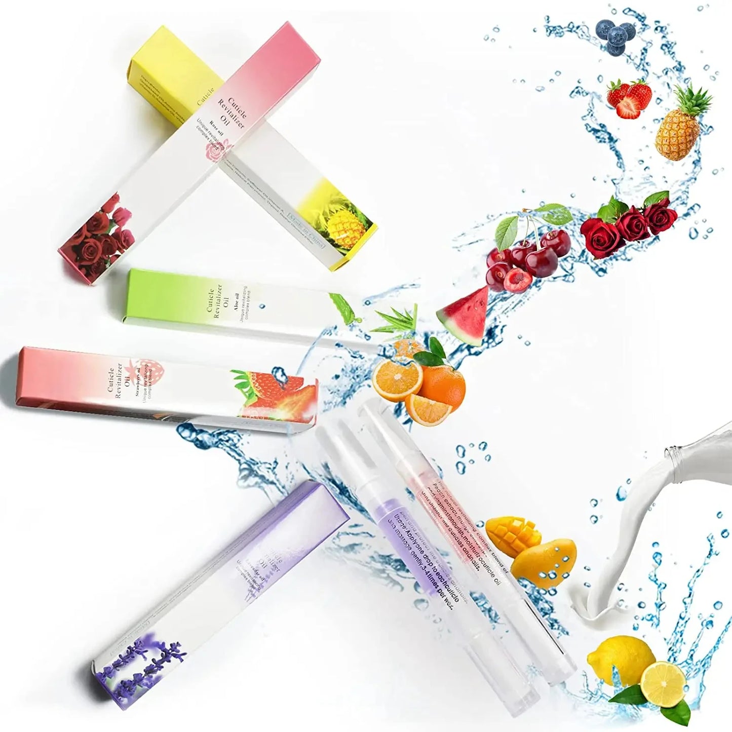 40pcs 큐티클오일 Cuticle Oil Nail Care Nutrition Oil Pen Nails Repair Hand Cuticle Manicure Treatment Nail Care Product Set