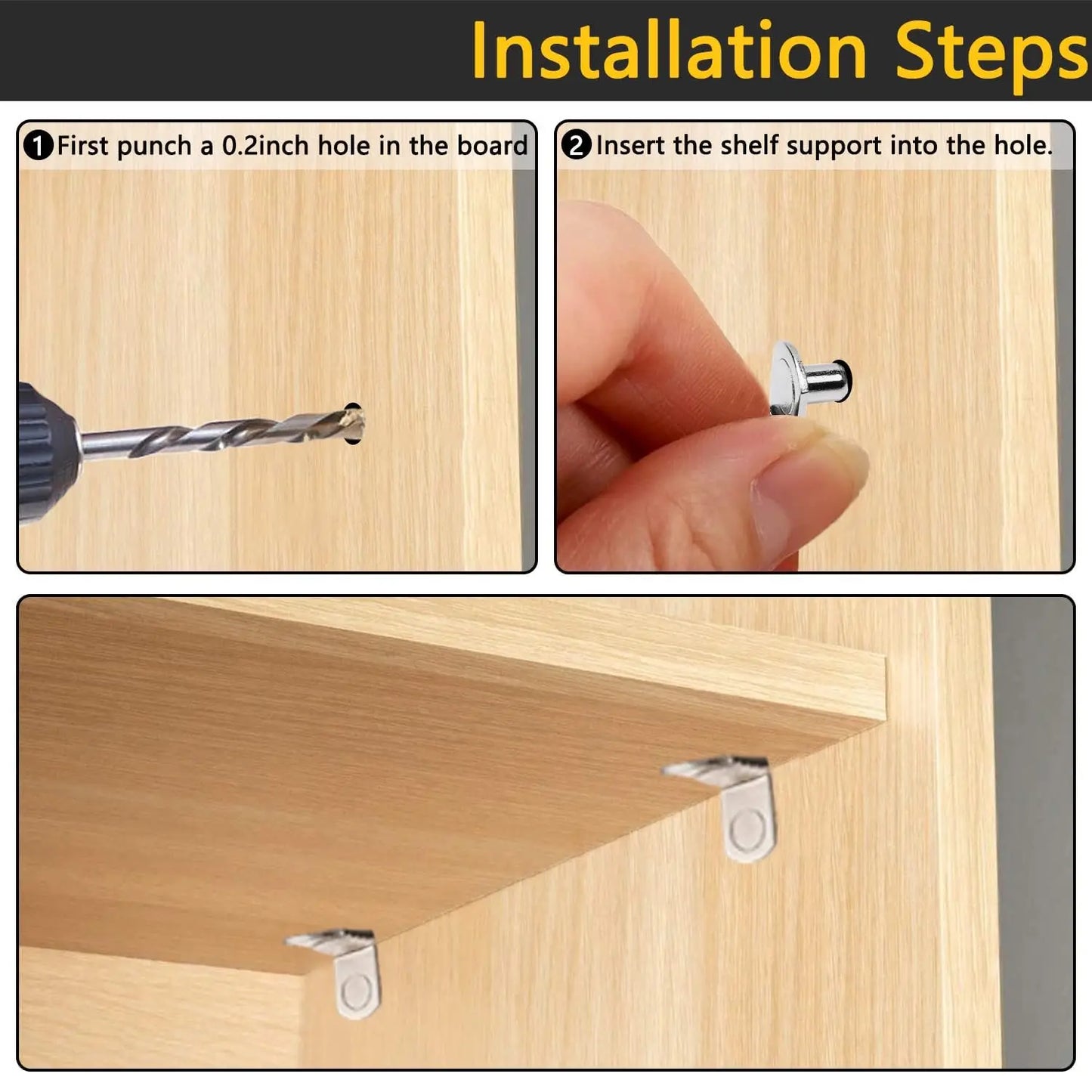 10/20Pcs Shelf Brackets Support Studs Pegs 5mm Metal Pin Shelves Seperator Furniture Shelf Wall Mount Bracket Holder For Cabinet