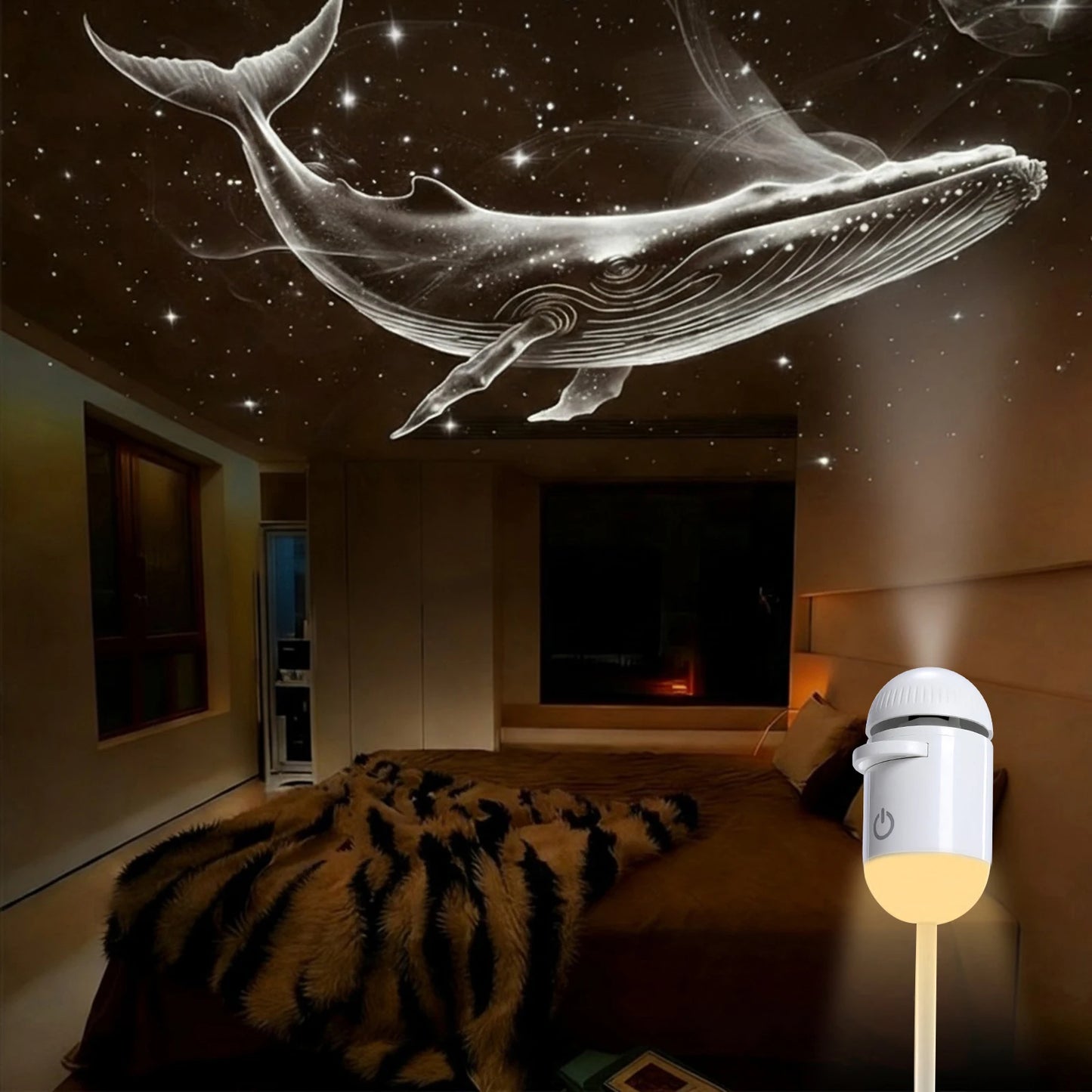 Usb Mini Galaxy Star Projector Star With Multi Projection Films Starry Space Atmosphere Nightlight Kid Car Home Decoration
