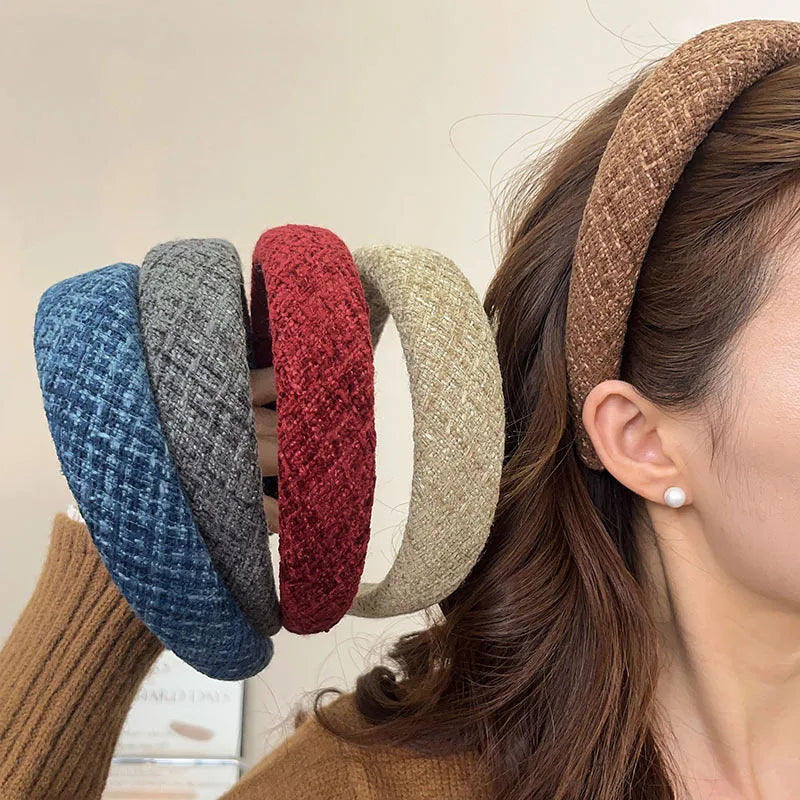 2026 Winter Korean Fashion Hairbands Headband Women Girls Scrunchies Hair Head Hoop Band Accessories Headdress Headwear Ornament